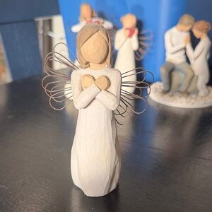 Willow Tree Angel Sculpture - Cream and Brown